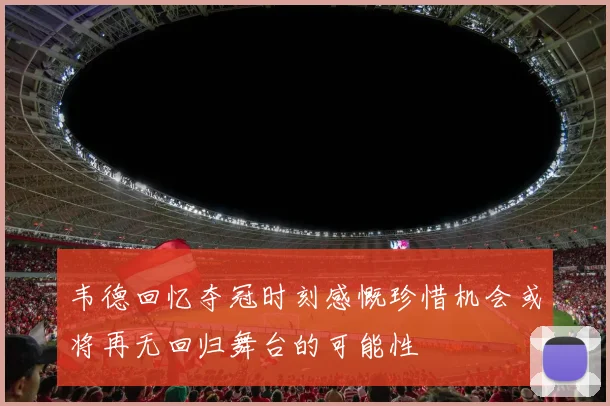 韦德回忆夺冠时刻感慨珍惜机会或将再无回归舞台的可能性